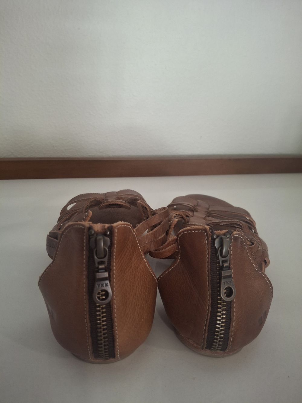 Bed Stu Brown Leather Gladiator Boho Comfort Sandals - Picture 4 of 4